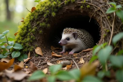 Gniazdo jeża: Jak wygląda i z czego jest zbudowane?